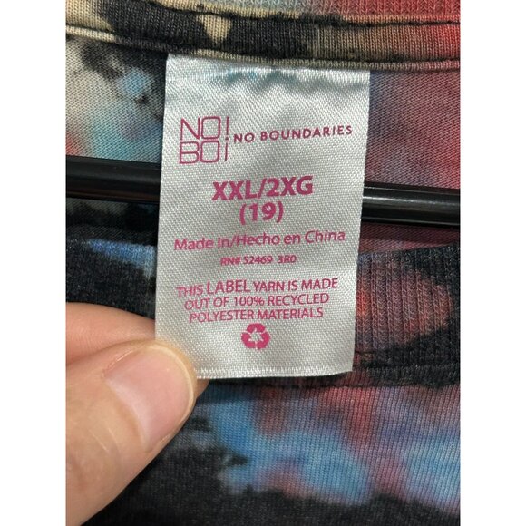 No Boundaries NWT Womens Multicolor Tie Dye Long Sleeve Shirt SZ XXL - Picture 6 of 11